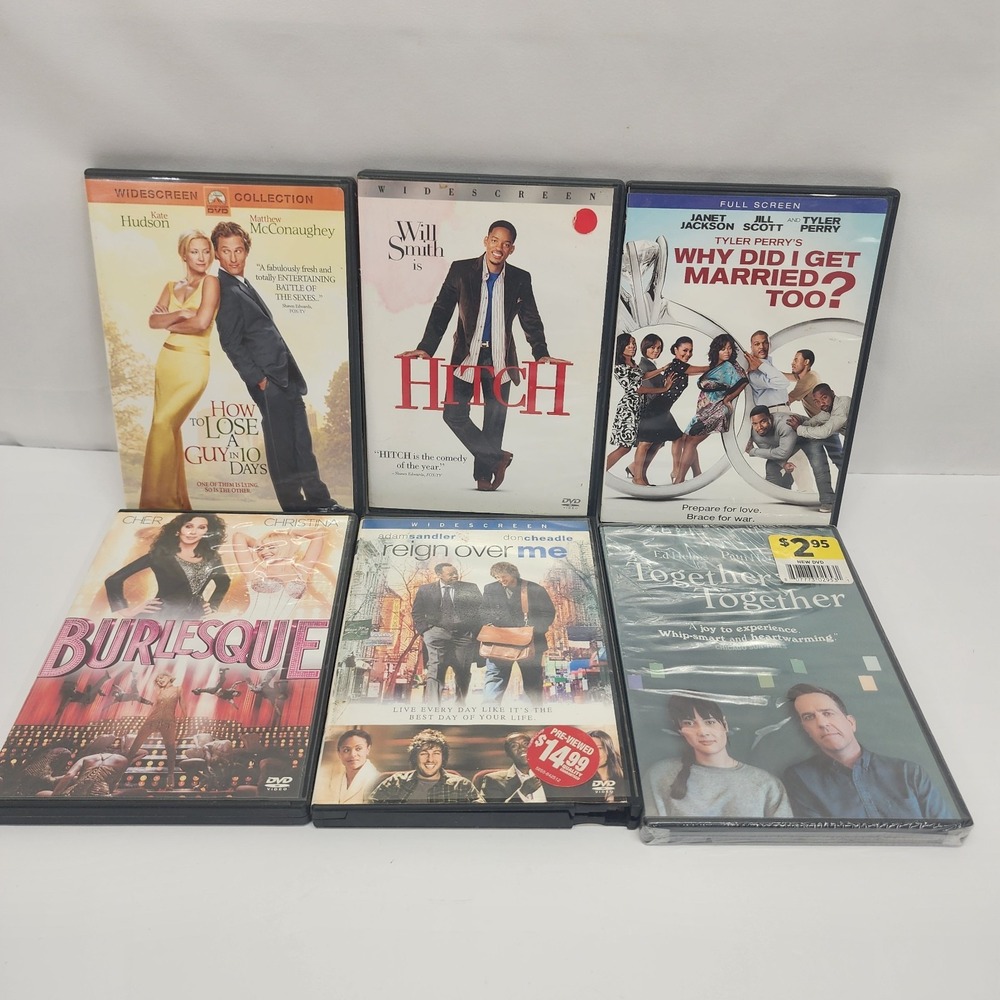 Romantic Comedy DVD Lot of 6 Hitch Burlesque How to Lose a Guy Tyler Perry